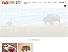 Tablet Screenshot of eagleswingnaturalbison.com